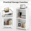 imageGiantex Portable Podium Stand Lectern Podium with 2 Storage Shelves 4 Universal Wheels Mobile Speaking Podium Hostess Stand Pulpits Rolling Laptop Desk Cart for Church Classroom Black 1 PackWhite