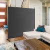 imageGiantex Room Divider Large Single Panel 73W x 73H Privacy Screen with Lockable Wheels Rolling Room Divider Panel for Home Office Studio Partition Fabric Wall Divider for Room Separation BrownGrey