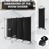 imageGiantex Room Divider Large Single Panel 73W x 73H Privacy Screen with Lockable Wheels Rolling Room Divider Panel for Home Office Studio Partition Fabric Wall Divider for Room Separation BrownBlack