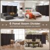 imageGiantex Room Divider Large Single Panel 73W x 73H Privacy Screen with Lockable Wheels Rolling Room Divider Panel for Home Office Studio Partition Fabric Wall Divider for Room Separation BrownBrown