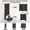 imageGiantex Room Divider Large Single Panel 73W x 73H Privacy Screen with Lockable Wheels Rolling Room Divider Panel for Home Office Studio Partition Fabric Wall Divider for Room Separation BrownGrey