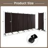 imageGiantex Room Divider Large Single Panel 73W x 73H Privacy Screen with Lockable Wheels Rolling Room Divider Panel for Home Office Studio Partition Fabric Wall Divider for Room Separation BrownBrown
