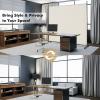 imageGiantex Room Divider Large Single Panel 73W x 73H Privacy Screen with Lockable Wheels Rolling Room Divider Panel for Home Office Studio Partition Fabric Wall Divider for Room Separation BrownBeige