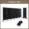imageGiantex Room Divider Large Single Panel 73W x 73H Privacy Screen with Lockable Wheels Rolling Room Divider Panel for Home Office Studio Partition Fabric Wall Divider for Room Separation BrownBlack
