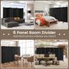 imageGiantex Room Divider Large Single Panel 73W x 73H Privacy Screen with Lockable Wheels Rolling Room Divider Panel for Home Office Studio Partition Fabric Wall Divider for Room Separation BrownBlack