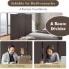 imageGiantex Room Divider Large Single Panel 73W x 73H Privacy Screen with Lockable Wheels Rolling Room Divider Panel for Home Office Studio Partition Fabric Wall Divider for Room Separation BrownBrown