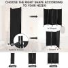imageGiantex Room Divider Large Single Panel 73W x 73H Privacy Screen with Lockable Wheels Rolling Room Divider Panel for Home Office Studio Partition Fabric Wall Divider for Room Separation BrownBlack