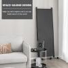 imageGiantex Room Divider Large Single Panel 73W x 73H Privacy Screen with Lockable Wheels Rolling Room Divider Panel for Home Office Studio Partition Fabric Wall Divider for Room Separation BrownGrey