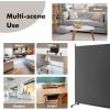 imageGiantex Room Divider Large Single Panel 73W x 73H Privacy Screen with Lockable Wheels Rolling Room Divider Panel for Home Office Studio Partition Fabric Wall Divider for Room Separation BrownGrey