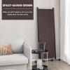 imageGiantex Room Divider Large Single Panel 73W x 73H Privacy Screen with Lockable Wheels Rolling Room Divider Panel for Home Office Studio Partition Fabric Wall Divider for Room Separation BrownBrown
