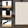 imageGiantex Room Divider Large Single Panel 73W x 73H Privacy Screen with Lockable Wheels Rolling Room Divider Panel for Home Office Studio Partition Fabric Wall Divider for Room Separation BrownBeige