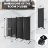 imageGiantex Room Divider Large Single Panel 73W x 73H Privacy Screen with Lockable Wheels Rolling Room Divider Panel for Home Office Studio Partition Fabric Wall Divider for Room Separation BrownGrey