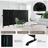 imageGiantex Room Divider Large Single Panel 73W x 73H Privacy Screen with Lockable Wheels Rolling Room Divider Panel for Home Office Studio Partition Fabric Wall Divider for Room Separation BrownBlack
