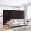 imageGiantex Room Divider Large Single Panel 73W x 73H Privacy Screen with Lockable Wheels Rolling Room Divider Panel for Home Office Studio Partition Fabric Wall Divider for Room Separation BrownBrown