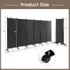 imageGiantex Room Divider Large Single Panel 73W x 73H Privacy Screen with Lockable Wheels Rolling Room Divider Panel for Home Office Studio Partition Fabric Wall Divider for Room Separation BrownGrey