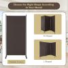 imageGiantex Room Divider Large Single Panel 73W x 73H Privacy Screen with Lockable Wheels Rolling Room Divider Panel for Home Office Studio Partition Fabric Wall Divider for Room Separation BrownBrown