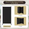 imageGiantex Room Divider Large Single Panel 73W x 73H Privacy Screen with Lockable Wheels Rolling Room Divider Panel for Home Office Studio Partition Fabric Wall Divider for Room Separation BrownBlack
