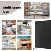 imageGiantex Room Divider Large Single Panel 73W x 73H Privacy Screen with Lockable Wheels Rolling Room Divider Panel for Home Office Studio Partition Fabric Wall Divider for Room Separation BrownBlack