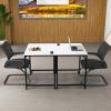 imageGiantex 16 FT Conference Table with Charging Station 6 PCS 32 x 24 Rectangular Meeting Room Desk with Storage Bag amp Hook Space Saving Seminar Table Modern Office Computer Desk for 8 PeopleWhite