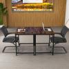 imageGiantex 16 FT Conference Table with Charging Station 6 PCS 32 x 24 Rectangular Meeting Room Desk with Storage Bag amp Hook Space Saving Seminar Table Modern Office Computer Desk for 8 PeopleRustic Brown