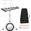 imageGiantex Percussion Glockenspiel Bell Kit 30 Notes Xylophone with Adjustable Height Frame Music Stand 8 Practice Pad Bell Mallets Drumsticks Carrying Bag for School Band Beginner Student32 Notes