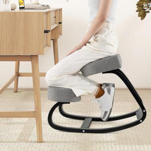 imageGiantex Ergonomic Kneeling Desk Chair Upright Posture Chair with Cushion amp Solid Wood Frame Natural Relief for Neck or Back Pain Wooden Knee Chair for Home Office 11