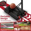 imageGiantex 10 Ft Basketball Hoop Outdoor  5 FT to 10 FT Height Adjustable Indoor Portable Basketball Goal System with 2 Wheels Weight Bag Fillable Base 32 Backboard Perfect for Kids Teens Adults