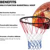 imageGiantex Basketball Hoop for Door 29 X 20 Inch Hanging Basketball Board with Net Indoor Outdoor Wall Mount Basketball Hoop for Kids Adults Teens Family Games Home Office Door