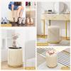 imageGiantex Ottoman with Storage  Set of 2 Storage Ottomans 1 Large amp 1 Small Nesting Ottoman Side Table Upholstered Velvet Round Foot Rest Vanity Stool for Bedroom Living Room Beige amp GoldenBeige  Golden