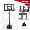 imageGiantex Portable Basketball Hoop Outdoor 42510ft Height Adjustable Basketball Goal System w 435 Shatterproof Backboard Fillable Base Indoor Basketball Hoop for KidsAdultsBackyardDriveway