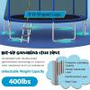 imageGiantex Trampoline 12141516FT Outdoor Recreational Trampoline wEnclosure Net NonSlip Ladder amp Basketball Hoop ASTM Approved Combo Bounce Outdoor Trampoline for Adults Kids12FT