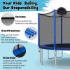 imageGiantex Trampoline 12141516FT Outdoor Recreational Trampoline wEnclosure Net NonSlip Ladder amp Basketball Hoop ASTM Approved Combo Bounce Outdoor Trampoline for Adults Kids12FT