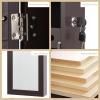 imageGiantex Wall Door Mounted Jewelry Cabinet with Full Length Mirror Lockable Over Door Jewelry Armoire with LED Lights 475 Large Jewelry Storage Organizer with 6 Drawers EspressoEspresso