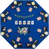 imageGiantex 48 Poker Table Top  8 Player Foldable Texas Holdem Poker Table Topper wCarrying Bag Cup Holders Chip Trays Portable AntiSlip Blackjack Octagonal Poker Mat Layout for Card Casino GameBlue With Star