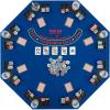 imageGiantex 48 Poker Table Top  8 Player Foldable Texas Holdem Poker Table Topper wCarrying Bag Cup Holders Chip Trays Portable AntiSlip Blackjack Octagonal Poker Mat Layout for Card Casino GameBlue With Text