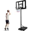 imageGiantex Portable Basketball Hoop Outdoor 42510ft Height Adjustable Basketball Goal System w 435 Shatterproof Backboard Fillable Base Indoor Basketball Hoop for KidsAdultsBackyardDriveway