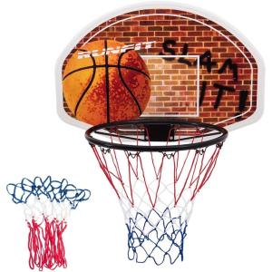 imageGiantex Basketball Hoop for Door 29 X 20 Inch Hanging Basketball Board with Net Indoor Outdoor Wall Mount Basketball Hoop for Kids Adults Teens Family Games Home Office Door