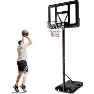 imageGiantex Portable Basketball Hoop Outdoor 42510ft Height Adjustable Basketball Goal System w 435 Shatterproof Backboard Fillable Base Indoor Basketball Hoop for KidsAdultsBackyardDriveway