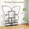 imageGiantex 2 Pack 6Tier Plant Stand Indoor ButterflyShaped Metal 73 Tall Ladder Plant Shelf w 4 Hanging Hooks Outdoor Flowerpot Display Rack for Multiple Plants Living Room Balcony Patio Garden22 x 105 x 73