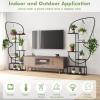 imageGiantex 2 Pack 6Tier Plant Stand Indoor ButterflyShaped Metal 73 Tall Ladder Plant Shelf w 4 Hanging Hooks Outdoor Flowerpot Display Rack for Multiple Plants Living Room Balcony Patio Garden22 x 105 x 73