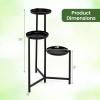 imageGiantex 3Tier Metal Plant Stand Indoor Outdoor Tall Corner Flower Pot Holder Display Rack for Living Room Balcony Patio Garden Office Heavy Duty Vertical Shelf Metal Plant Rack Organizer Black