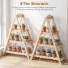 imageGiantex 3Tier Plant Stand Indoor 285 Wood Flower Pot Plant Display Shelf Ladder Plant Holder Rack w Slatted Shelves for Indoor amp Outdoor Living Room Entryway Patio Garden amp Balcony NaturalNatural