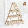 imageGiantex 3Tier Plant Stand Indoor 285 Wood Flower Pot Plant Display Shelf Ladder Plant Holder Rack w Slatted Shelves for Indoor amp Outdoor Living Room Entryway Patio Garden amp Balcony NaturalNatural