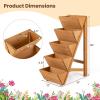 imageGiantex 8Tier Wooden Vertical Raised Garden Bed Freestanding Plant Stand with Legs for Herbs Vegetables Fruits Indoor Outdoor Tiered Wood Planter Box Flower Rack for Patio Balcony amp Yard1