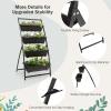 imageGiantex 8Tier Wooden Vertical Raised Garden Bed Freestanding Plant Stand with Legs for Herbs Vegetables Fruits Indoor Outdoor Tiered Wood Planter Box Flower Rack for Patio Balcony amp Yard1