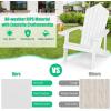 imageGiantex Outdoor Adirondack Chair  Oversized Patio Chairs wHidden Cup Holder Realistic Wood Grain 380 LBS Weight Capacity Weather Resistant Firepit Chairs for Backyard Garden 1 WhiteGrey black navy white