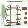 imageGiantex Plant Stand Indoor with Grow Lights 10Tier 63 Tall Metal Plant Shelf for Multiple Plants Decorative Curved Large Flower Stand Display Pot Rack for Living Room Home Balcony Patio