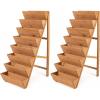 imageGiantex 8Tier Wooden Vertical Raised Garden Bed Freestanding Plant Stand with Legs for Herbs Vegetables Fruits Indoor Outdoor Tiered Wood Planter Box Flower Rack for Patio Balcony amp Yard2
