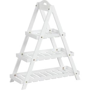 imageGiantex 3Tier Plant Stand Indoor 285 Wood Flower Pot Plant Display Shelf Ladder Plant Holder Rack w Slatted Shelves for Indoor amp Outdoor Living Room Entryway Patio Garden amp Balcony NaturalWhite