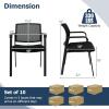 imageGiantex 2Pack Reception Room Chair Set with Mesh Back Metal Frame amp Padded Seat Armrests No Wheels Stacking Guest Chairs for Office Waiting Room Lobby Meeting Black10